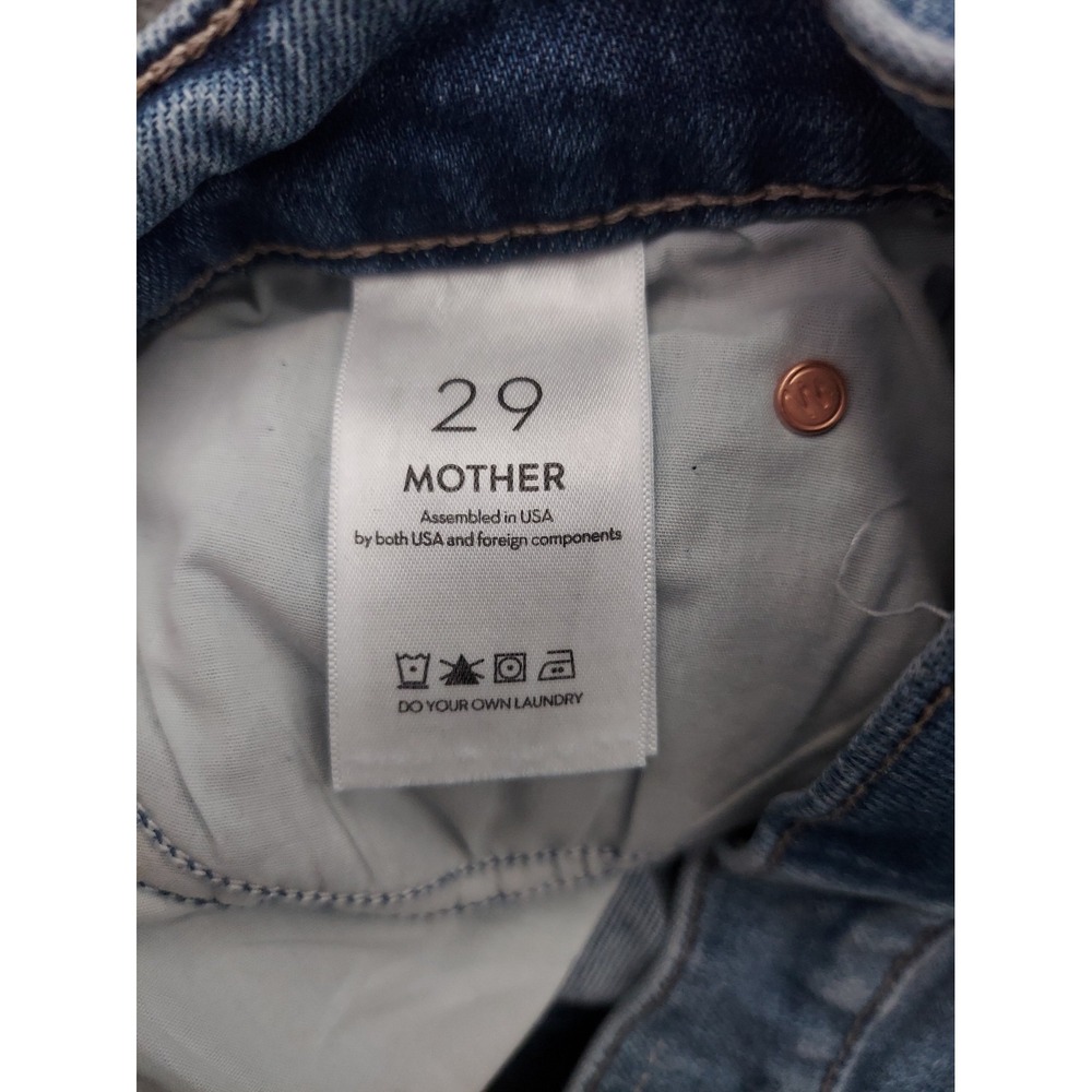 Mother Superior Jeans Womens 29 Blue Dazzler Flood Sweet Petals Medium Wash - Picture 3 of 14